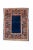 1920s Antique Small Geometric Floral Denim Blue & Beige Accent Rug - 3’1” x 4’ For Sale - Image 10 of 10