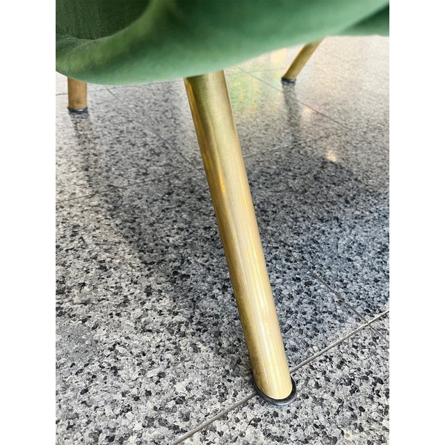 Marco Zanuso Green Velvet Mohair "Senior" Lounge Chairs - A Pair For Sale - Image 14 of 16