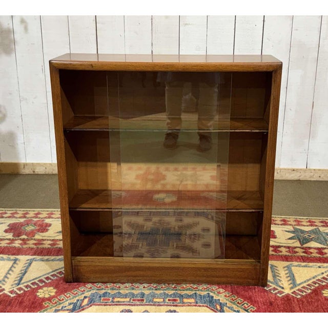 English Walnut Display Cabinet, 1970s For Sale - Image 12 of 13
