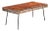 Vintage Woven Rattan and Metal Coffee Table For Sale