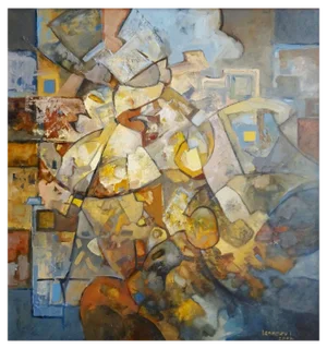 Igor Leontiev, Mushroom Rain Mantra, 2002, Oil on Canvas