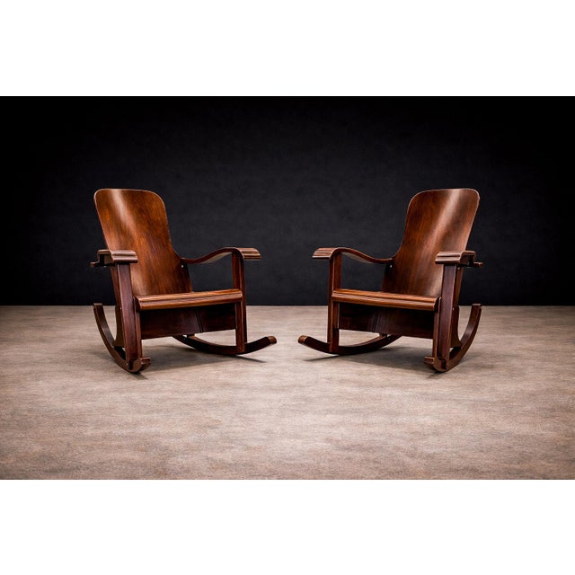 1950s Rocking Chairs in Bentwood, Moveis Cimo, 1950s - Lot 555-578 For Sale - Image 5 of 12