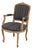 French Louis XV Style Upholstered Open Armchair For Sale