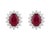 Elegant 18k Gold Diamond 0.59ct & 1.92ct Ruby Stud Earrings, Pair For Sale - Image 9 of 9