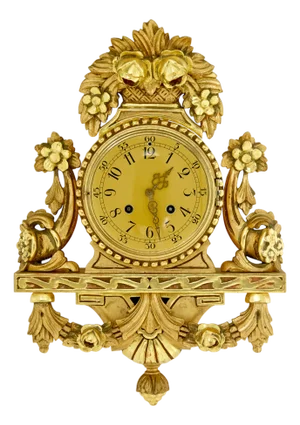 20th Century Rococo Revival Gilt Carved Clock from Westerstrand, 1950s