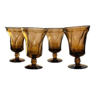 1970’s Fostoria “Jamestown” Stemmed Water Glasses- Set of Four For Sale