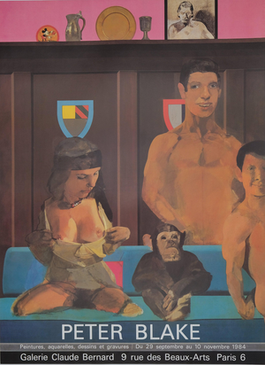 Nude Le Couple et Le Singe Poster after Peter Blake