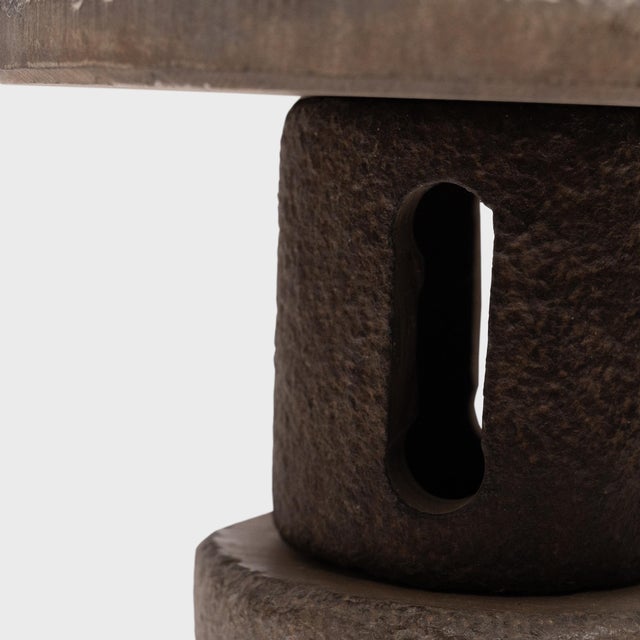 Petite Chinese Stone Table Lantern For Sale - Image 4 of 7