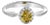 Yellow Sapphire and Diamonds 14k Gold Ring For Sale