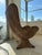 Mid-Century Modern 1970s Italian Rattan Egg Chair For Sale - Image 3 of 4