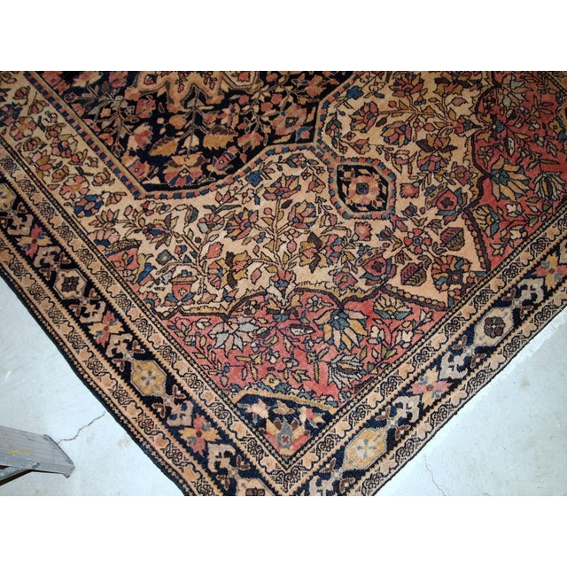 1900s, Handmade Antique Persian Sarouk Farahan Rug 4' X 6.3' For Sale In New York - Image 6 of 8