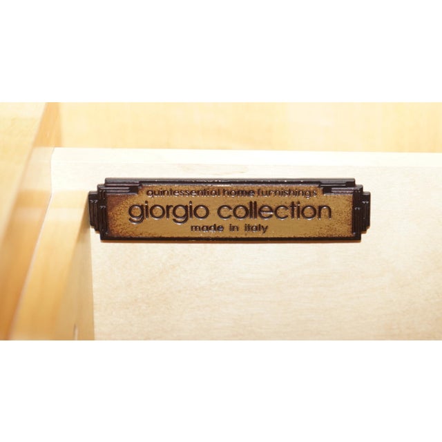 We are delighted to offer for sale this very fine original Burr Satinwood Giorgio Collection drinks / display cabinet...