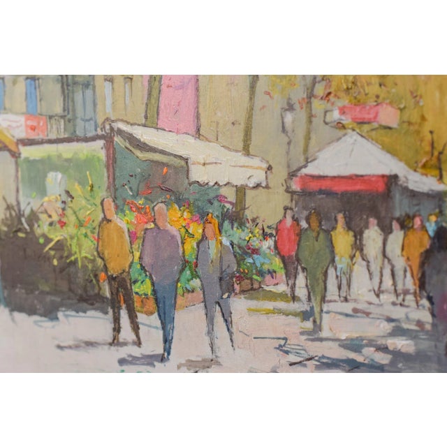 Vibrant Market Scene, 2014, Oil on Canvas, Framed For Sale - Image 6 of 12