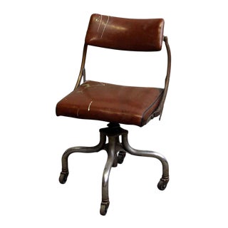 Vintage Upholstered Office Chair by Domore For Sale