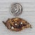 Late 19th Century Antique Pearl Floral Leaf Brooch Pendant 14k Yellow Gold 1860s Pin For Sale - Image 5 of 6