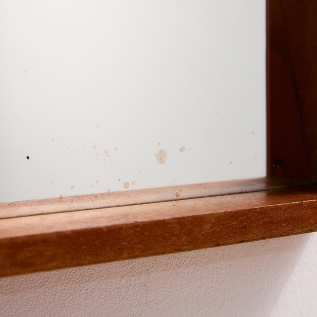 Wood Teak Framed Mirror, 1960s For Sale - Image 7 of 16