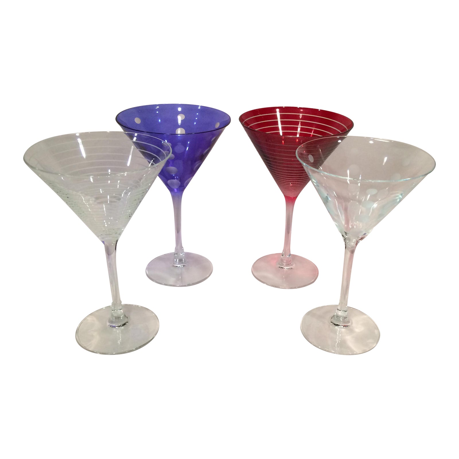 Mikasa Crystal Martini Glasses Set of 4 Chairish