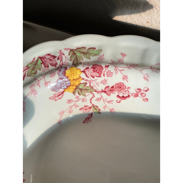 Charming vintage English ironstone serving platter by Ridgway of Staffordshire, England, featuring the beloved English...