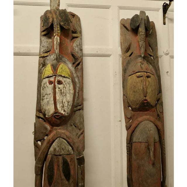 Very Tall Pair of African Marriage Figure Panels This is a very heavy pair of large full-length figures, wall panels, they...