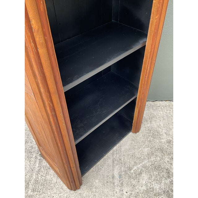 Brown Vintage Architectural Wood Bookcase For Sale - Image 8 of 12