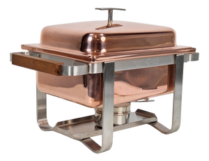 Vintage Copper-Plated Stainless Steel Spring Chafing Dish, Switzerland, 1980s