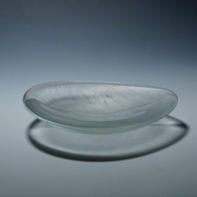 Large Vintage Art Glass Bowl by Tapio Wirkkala for Iittala 1950s For Sale - Image 6 of 12