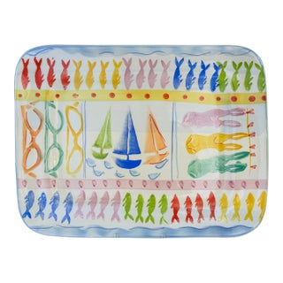 1990s Antica Fornace Ceramiche Da Tavola Platter Made in Italy For Sale