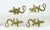 Brown Gilt Bronze Lizards or Salamanders Mounted on Later Metal Brackets as Curtain Tie Backs - Set of 4 For Sale - Image 8 of 8