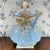 Herend Deryne (Mrs. Dery) Large 14” Porcelain Figure: Woman With Guitar/Mandolin (Blue Gown, Floral Motifs) Ligeti Early Mark, Vintage #5753 For Sale - Image 18 of 18