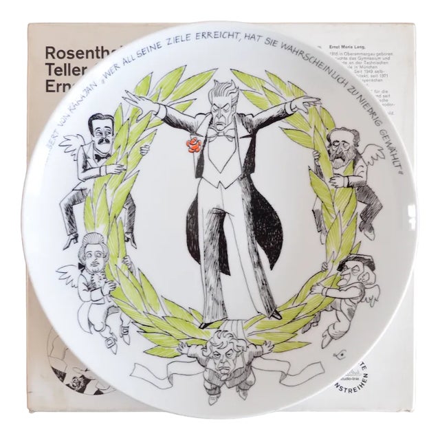 Decorative Wall Plate by Ernst Maria Lang for Rosenthal, 1970s For Sale
