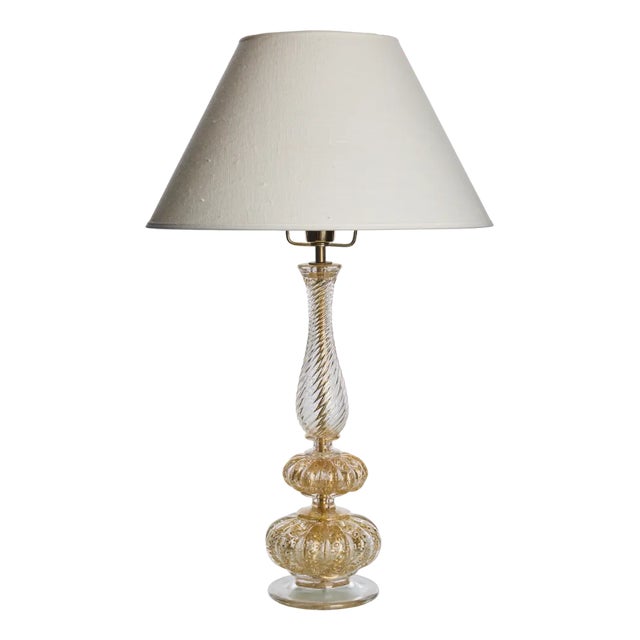 Murano Glass Table Lamp by Barovier and Toso, Italy, 1960s For Sale