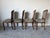 Brown 1970s Italian French Provincial Louis XV-Style Carved Wood & Suede Dining Chairs – Set of 4 For Sale - Image 8 of 12