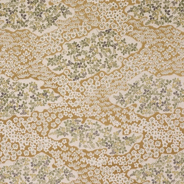 Contemporary SAMPLE - Schumacher Lorene Fabric In Ochre For Sale - Image 3 of 5