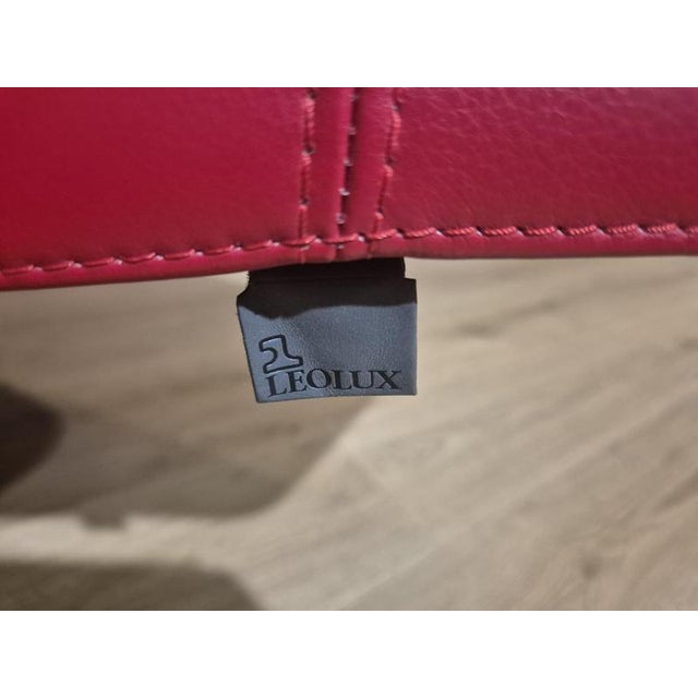 Set of Parabolica Armchairs in Red Leather from Leolux For Sale - Image 3 of 18