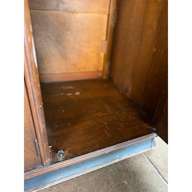 Vintage 1940's Art Deco Walnut and Brass Credenza For Sale - Image 17 of 18
