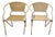 Mid Century Modern Wrought Iron & Wicker Chairs a Pair For Sale