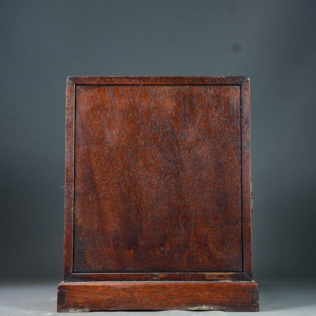1990s Vintage Rosewood 5-Drawer Chest With Mother-of-Pearl Eight Treasures Inlay For Sale - Image 5 of 9