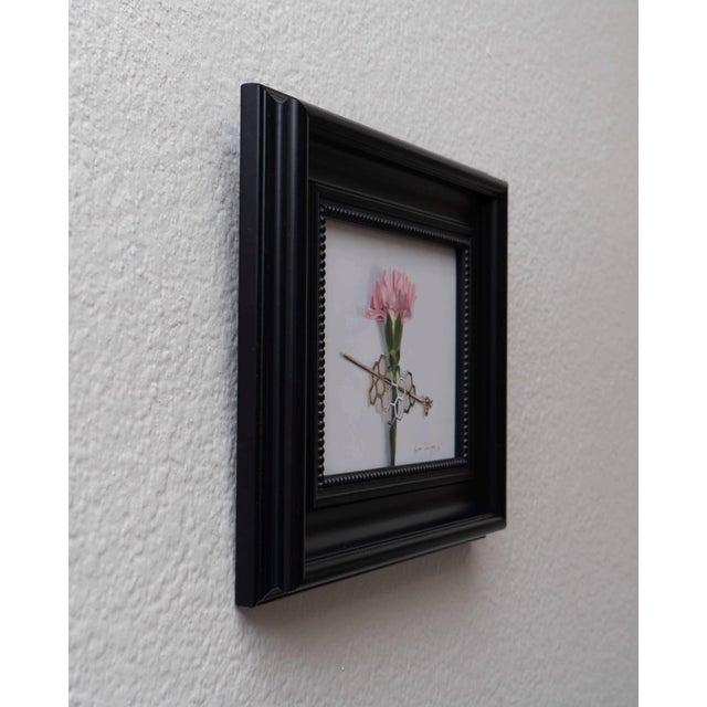 Contemporary The Golden Hive by Karina Rodríguez | Oil on aluminum panel Flower with a honeycomb and bee. For Sale - Image 3 of 5