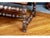 Vintage Spool Leg Bench Upholstered in Animal Fabric For Sale - Image 4 of 5
