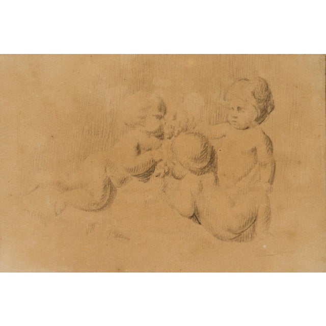Johann Heinrich Tischbein, Three Putti, Figure Study, 18th-Century, Charcoal For Sale - Image 5 of 5