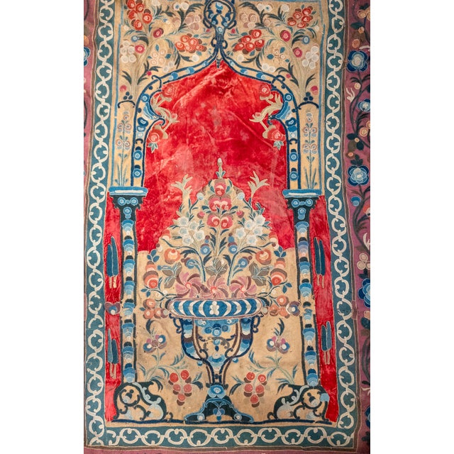 We are selling this beautiful Turkish Ottoman applique embroidery. This wall hanging tapestry panel features applique...