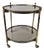 French Bar Table in Brass with Mirror-Finished Glass, 1960s For Sale