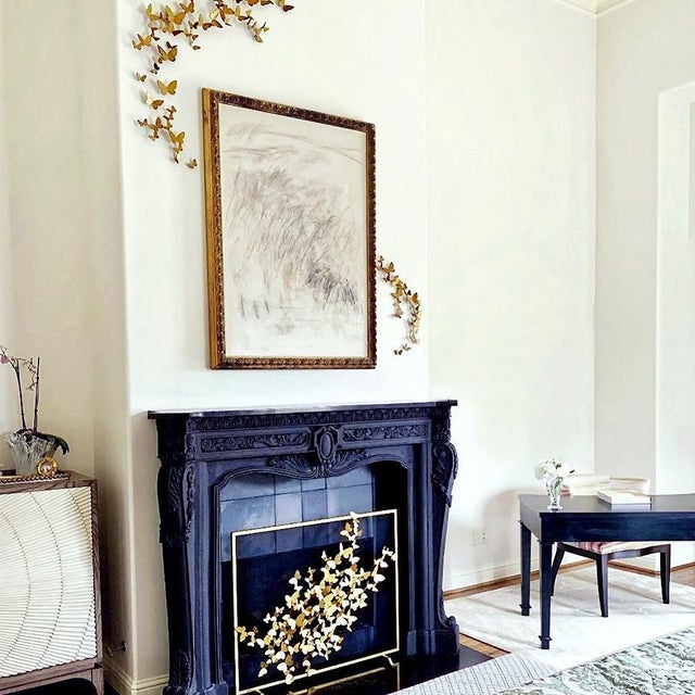 Metal Butterfly Wall Sculpture Small Horizontal Flight Left For Sale - Image 7 of 7