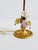 Late 18th Century Antique French Gilt Metal Dresser Lamp With Porcelain Flowers. For Sale - Image 5 of 10
