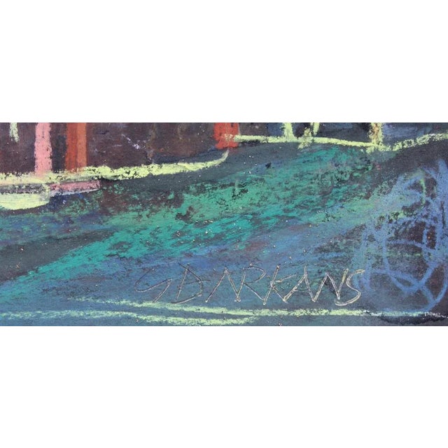 Georgs Barkans, Venice at Night, 2007, Pastel on Paper For Sale - Image 6 of 7