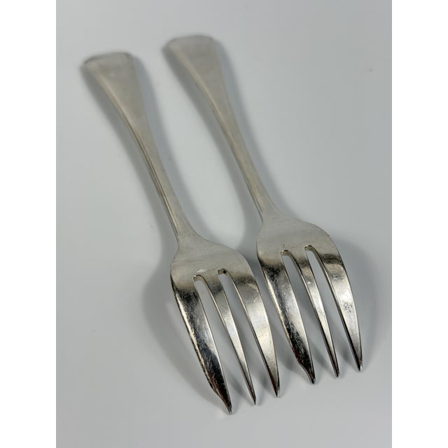 Art Deco Silver-Plated América Cake Forks from Christofle, 1940s, Set of 12 For Sale - Image 9 of 13