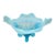 Vintage Northwood Glass Bowl Klondyke Blue Opalescent 3 Footed Scroll Candy Dish For Sale