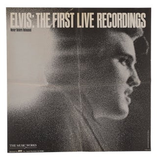 1970s Vintage Elvis Presley Promotional Poster the First Live Recordings For Sale