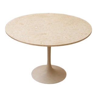 Mid 20th Century Travertine Tulip Dining Table For Sale