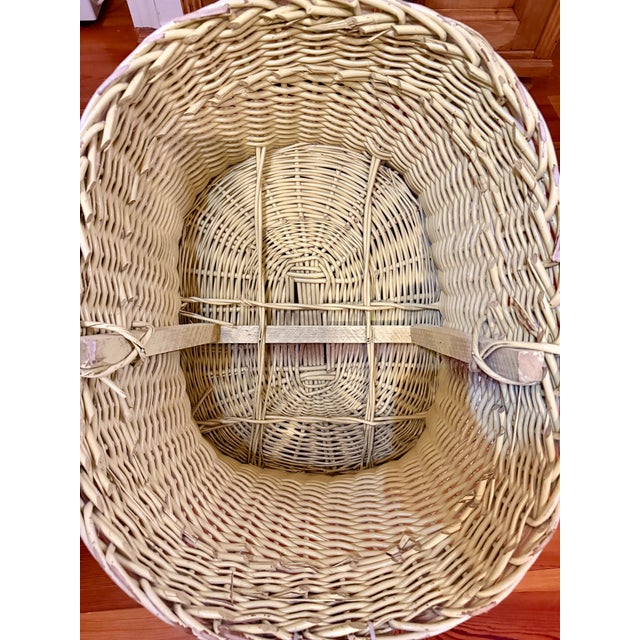 Set of (2) Vintage Wicker Rattan Barrel/Bucket Style Chairs For Sale - Image 13 of 14